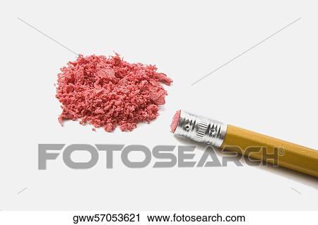 Close-up of a pencil with a heap of pieces of eraser View Large Photo Image Stock Image - Close-up of a pencil with a heap of pieces of eraser. Fotosearch