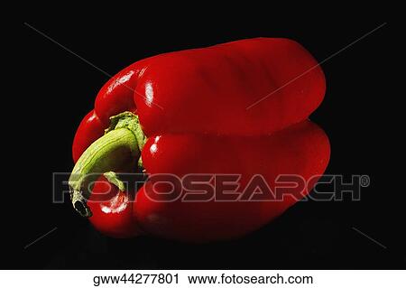 Stock Image - Close-up of a red bell pepper. Fotosearch