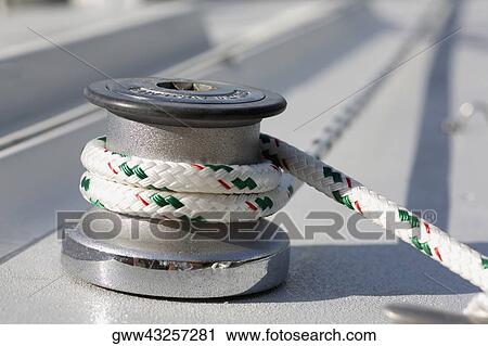 Close-up of a rope attached to a pulley View Large Photo Image Stock Image - Close-up of a rope attached to a pulley. Fotosearch
