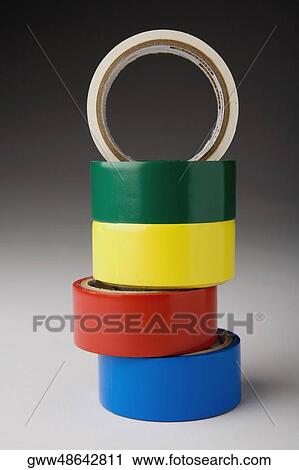 Close-up of a stack of adhesive tape View Large Photo Image Stock Image - Close-up of a stack of adhesive tape. Fotosearch