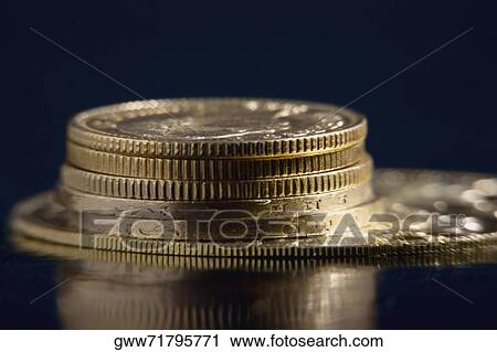 Close-up of a stack of coins View Large Photo Image Stock Image - Close-up of a stack of coins. Fotosearch