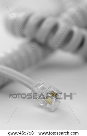 Close-up of a telephone connector plug View Large Photo Image Stock Image - Close-up of a telephone connector plug. Fotosearch