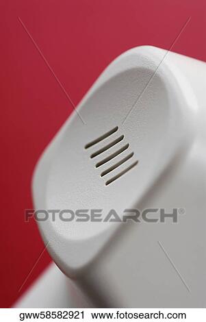 Stock Image - Close-up of a telephone receiver. Fotosearch