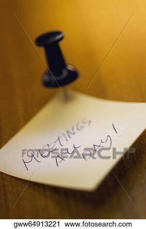 Close-up of a thumbtack on an adhesive note View Large Photo Image Stock Image - Close-up of a thumbtack on an adhesive note. Fotosearch
