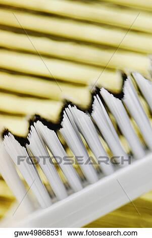 Close-up of a toothbrush View Large Photo Image Stock Image - Close-up of a toothbrush. Fotosearch