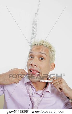 Close-up of a young man with a noose around his neck View Large Photo Image Stock Image - Close-up of a young man with a noose around his neck. Fotosearch