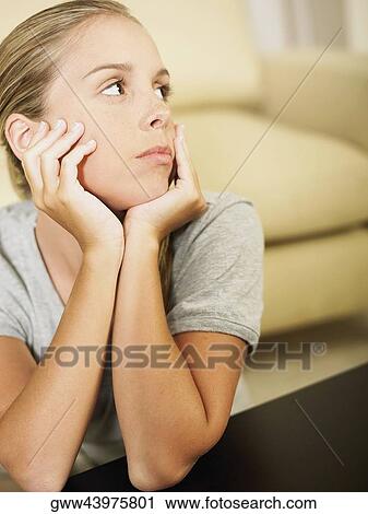 Close-up of a young woman View Large Photo Image Stock Image - Close-up of a young woman. Fotosearch