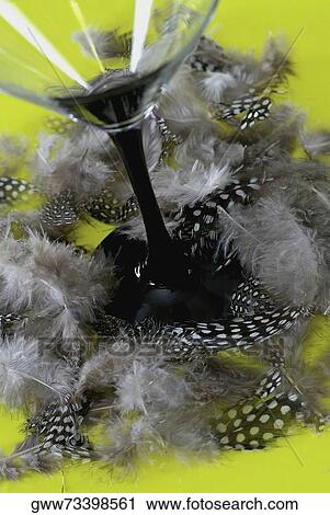 Close-up of an empty martini glass on feathers View Large Photo Image Stock Image - Close-up of an empty martini glass on feathers. Fotosearch