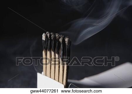 Close-up of burnt matchsticks in a matchbox View Large Photo Image Stock Image - Close-up of burnt matchsticks in a matchbox. Fotosearch