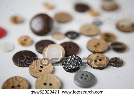 Stock Image - Close-up of buttons. Fotosearch