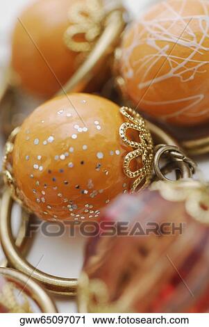 Close-up of Christmas ornaments View Large Photo Image Stock Image - Close-up of Christmas ornaments. Fotosearch