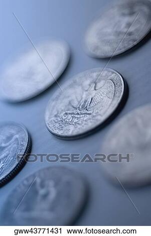 Stock Image - Close-up of coins. Fotosearch
