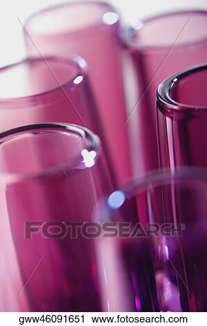 Stock Image - Close-up of empty glasses. Fotosearch