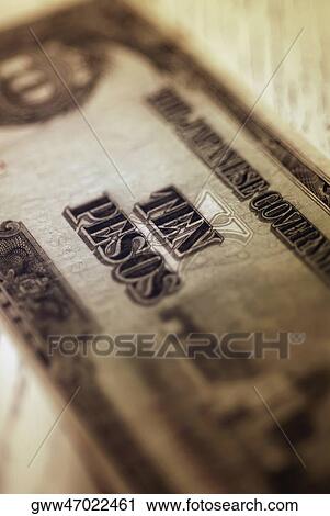 Close-up of Mexican currency View Large Photo Image Stock Image - Close-up of Mexican currency. Fotosearch