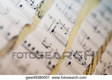 Stock Image - Close-up of musical notes. Fotosearch