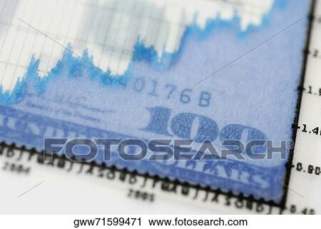 Close-up of part of one hundred dollar bill on a line graph View Large Photo Image Stock Image - Close-up of part of one hundred dollar bill on a line graph. Fotosearch