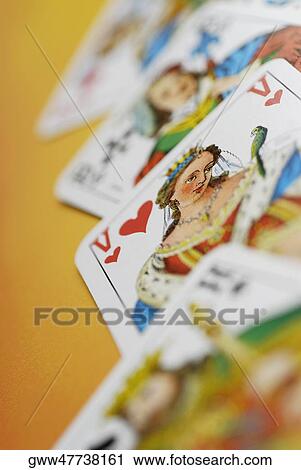 Close-up of playing cards View Large Photo Image Stock Image - Close-up of playing cards. Fotosearch