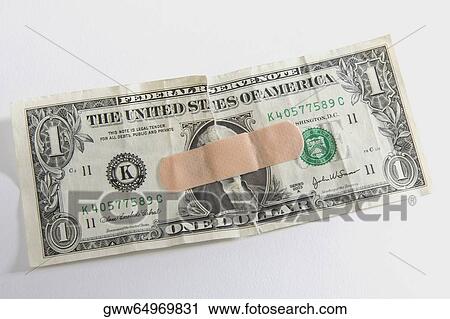 Close-up of torn American paper currency fixed with adhesive tape View Large Photo Image Stock Image - Close-up of torn American paper currency fixed with adhesive tape. Fotosearch