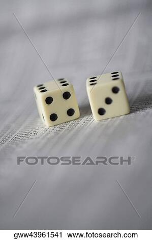 Close-up of two dice View Large Photo Image Stock Image - Close-up of two dice. Fotosearch