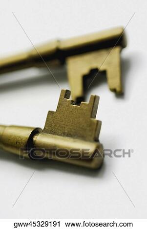 Close-up of two keys View Large Photo Image Stock Image - Close-up of two keys. Fotosearch