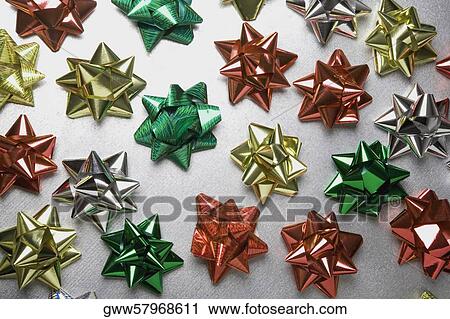 High angle view of Christmas decorations View Large Photo Image Stock Image - High angle view of Christmas decorations. Fotosearch