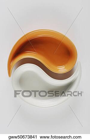 High angle view of two bowls shaped like a yin yang symbol View Large Photo Image Stock Image - High angle view of two bowls shaped like a yin yang symbol. Fotosearch