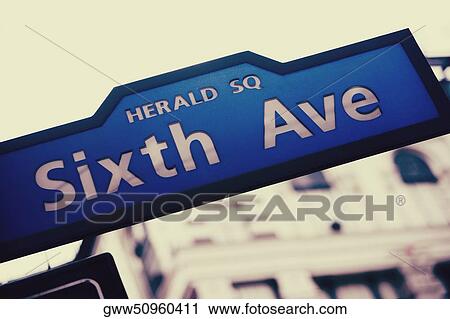 Low angle view of an information board, Sixth Avenue, Manhattan, New York City, New York State, USA View Large Photo Image Stock Image - Low angle view of an information board, Sixth Avenue, Manhattan, New York City, New York State, USA. Fotosearch