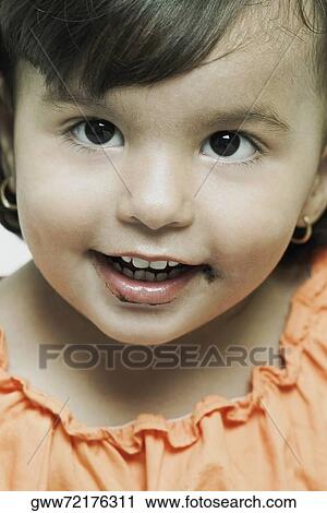 Portrait of a girl smiling View Large Photo Image Stock Image - Portrait of a girl smiling. Fotosearch