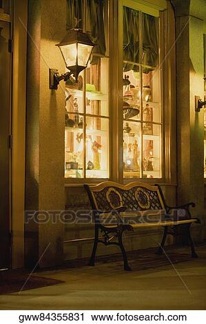 Bench outside a building, Savannah, Georgia, USA View Large Photo Image Stock Image - Bench outside a building, Savannah, Georgia, USA. Fotosearch