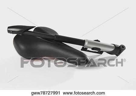 Bicycle seat with a hand pump View Large Photo Image Stock Image - Bicycle seat with a hand pump. Fotosearch