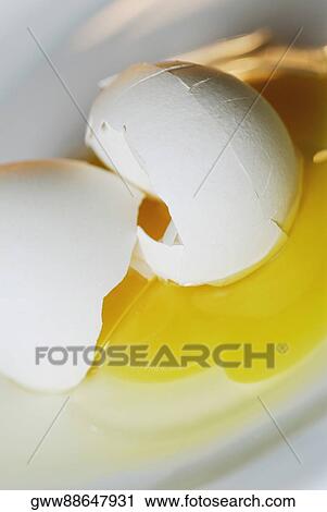 Close-up of a broken egg View Large Photo Image Stock Image - Close-up of a broken egg. Fotosearch