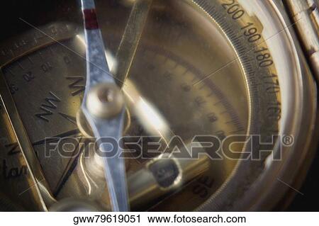 Close-up of a compass View Large Photo Image Stock Image - Close-up of a compass. Fotosearch