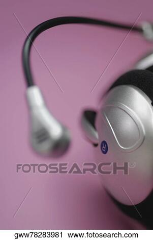 Close-up of a headset View Large Photo Image Stock Image - Close-up of a headset. Fotosearch