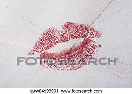 Close-up of a lipstick kiss on an envelop View Large Photo Image Stock Image - Close-up of a lipstick kiss on an envelop. Fotosearch