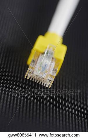 Close-up of a network connection plug View Large Photo Image Stock Image - Close-up of a network connection plug. Fotosearch