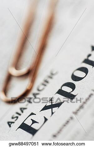 Close-up of a paper clip with a stock market data sheet View Large Photo Image Stock Image - Close-up of a paper clip with a stock market data sheet. Fotosearch