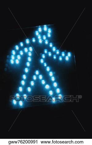 Close-up of a pedestrian crossing sign View Large Photo Image Stock Image - Close-up of a pedestrian crossing sign. Fotosearch
