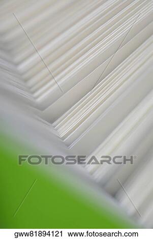 Close Up Of A Stack Of Papers Stock Image