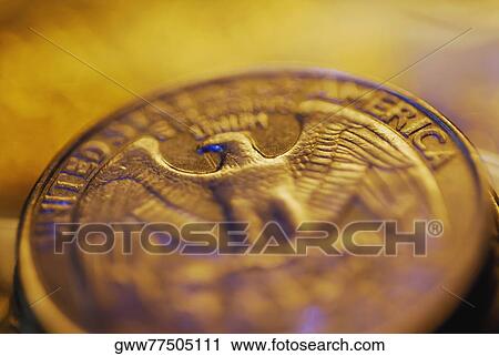 Close-up of a US coin View Large Photo Image Stock Image - Close-up of a US coin. Fotosearch