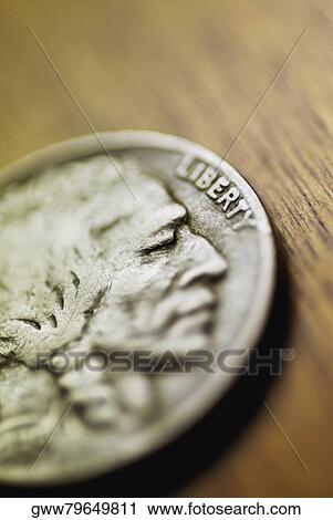Close-up of an American coin View Large Photo Image Stock Image - Close-up of an American coin. Fotosearch