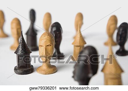 Close-up of chess pieces View Large Photo Image Stock Image - Close-up of chess pieces. Fotosearch