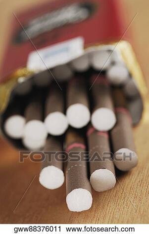 Close-up of cigarettes in a cigarette pack View Large Photo Image Stock Image - Close-up of cigarettes in a cigarette pack. Fotosearch