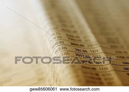 Close-up of financial document View Large Photo Image Stock Image - Close-up of financial document. Fotosearch