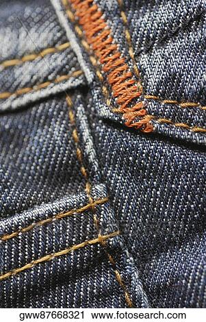 Close-up of stitches on a pair of jeans View Large Photo Image Stock Image - Close-up of stitches on a pair of jeans. Fotosearch