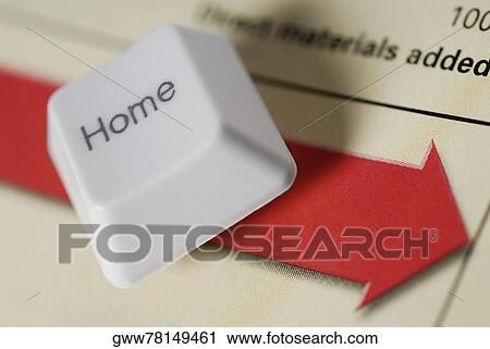 Close-up of the home key on a document View Large Photo Image Stock Image - Close-up of the home key on a document. Fotosearch
