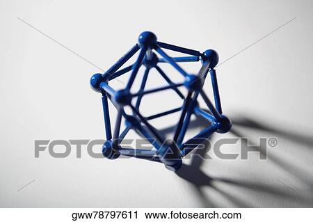 Stock Image - Close-up of the structure of a molecule. Fotosearch