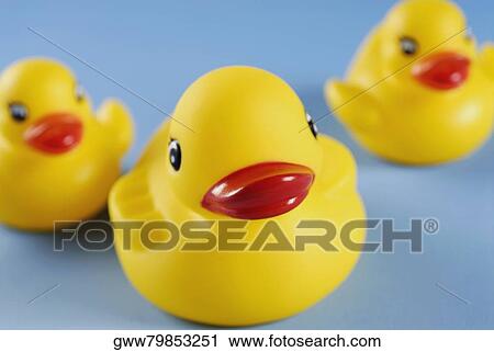 Close-up of three rubber ducks View Large Photo Image Stock Image - Close-up of three rubber ducks. Fotosearch