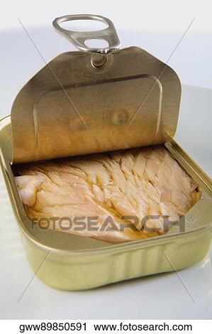 Close-up of tuna fish in a tin can View Large Photo Image Stock Image - Close-up of tuna fish in a tin can. Fotosearch