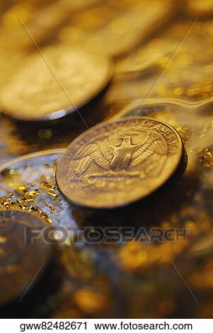 High angle view of heaps of coins View Large Photo Image Stock Image - High angle view of heaps of coins. Fotosearch