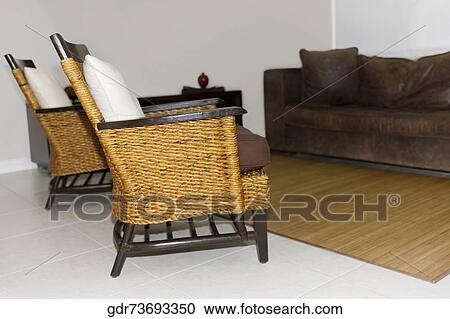 Armchairs in a living room View Large Photo Image Stock Image - Armchairs in a living room. Fotosearch